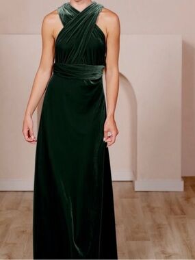 Revelry Micah convertible wrap velvet dress